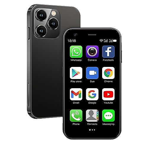 Hipipooo Mini-Telefon, entsperrtes 3G-Dual-SIM-Smartphone, 3 Zoll 1000 mAh Android 8.1 Backup-Smartphone, 2 GB + 16 GB(XS15-Schwarz) von Hipipooo