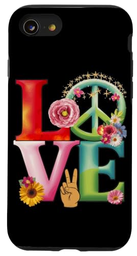 Hülle für iPhone SE (2020) / 7 / 8 Hippie Flower Peace Soul Love Happy von Hippie Flower Peace Soul Love Happy