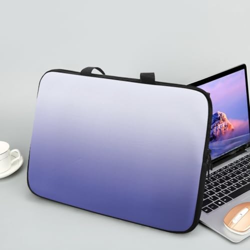 Hiseng Laptop-Taschen Laptoptasche 10-17 Zoll, Laptop-Tasche Laptop Tasche Business Büro Arbeit Computertasche, Schlanke Notebook Tasche für Herren & Frauen (17",Violett Weiß Farbverlauf) von Hiseng