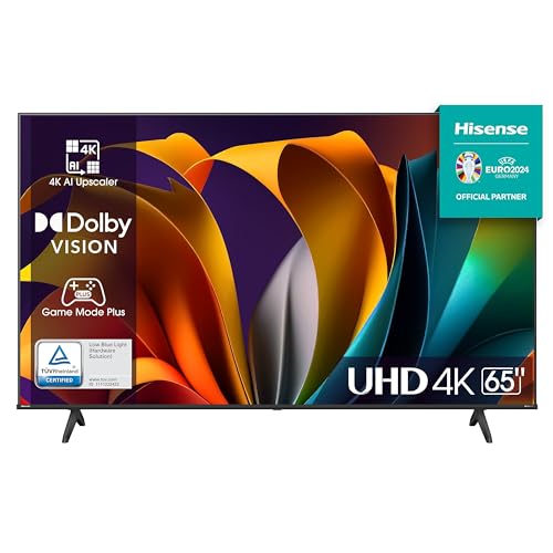 Hisense TV 65 Zoll 4K Ultra HD 65A6N Smart TV VIDAA U7, Dolby Vision, HDR 10+, DTS Virtual:X, Game Mode, Alexa Built-in, VIDAA Voice, DVB-T2/S2 HEVC 10 Tuner, Lativù 4K von Hisense