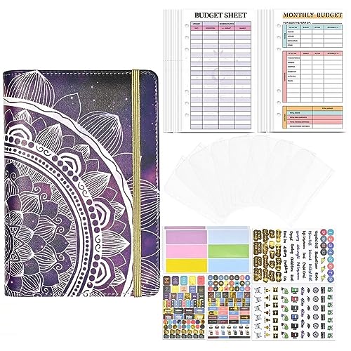 Histos A6 Budget Binder Set, Budget Binder mit Reißverschlussumschlägen, Geldplanerordner, Geldorganisator für Bargeld, A6 Binder Einfach zu Bedienen A von Histos