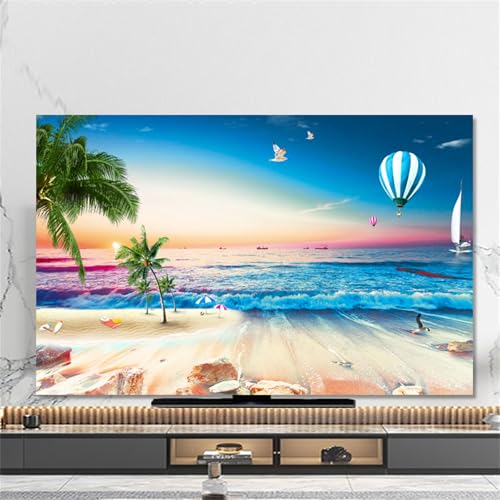 Hixingo TV Abdeckung Staubschutzhülle, 3D Landschaft Muster TV Staubschutzhülle 32-80inch TV Abdeckung Schutzhülle Fernseher Fernsehabdeckung TV Schutzhülle (45-48inch,Dämmerung A) von Hixingo