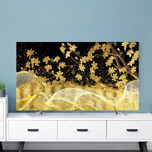 Hixingo TV Schutzhülle für Den, Tropische Pflanze 32 bis 80 Zoll Hülle Bezug Staubschutz für Fernsehen Und Monitor TV-Abdeckung Fernsehschutz Für Zuhause Innenbereich (80"(188x110cm),D) von Hixingo