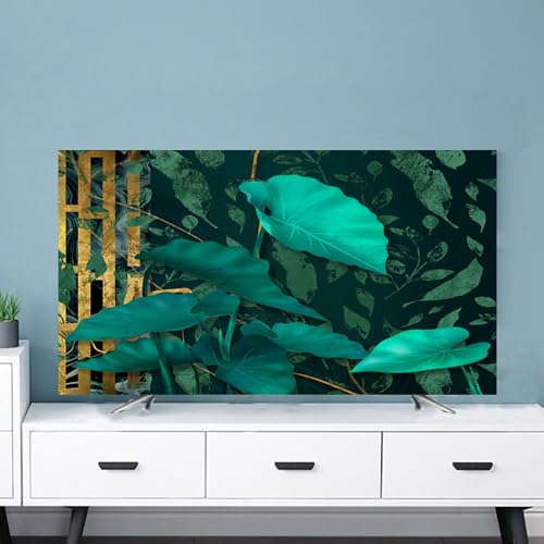 Hixingo TV Schutzhülle für Den, Tropische Pflanze 32 bis 80 Zoll Hülle Bezug Staubschutz für Fernsehen Und Monitor TV-Abdeckung Fernsehschutz Für Zuhause Innenbereich (80"(188x110cm),F) von Hixingo