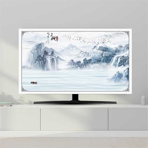 Hixingo TV Staubschutzhülle, 3D Landschaftsmalerei Muster TV Abdeckung Staubschutzhülle TV Abdeckung Schutzhülle Fernseher Fernsehabdeckung TV Schutzhülle (40-43inch,Chinesisch Stil) von Hixingo