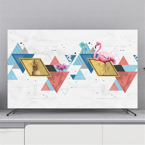 Hixingo TV Staubschutzhülle, Flamingo Muster TV Abdeckung Staubschutzhülle TV Abdeckung Schutzhülle Fernseher Fernsehabdeckung TV Schutzhülle Multifunktional (32inch,Dreieck) von Hixingo