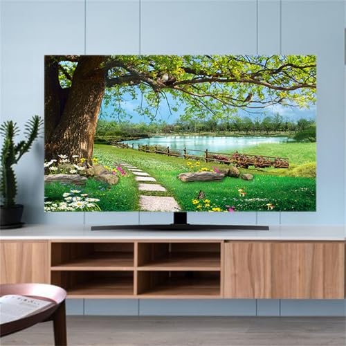 Hixingo TV Staubschutzhülle, Landschaft TV Abdeckung Staubschutzhülle TV Abdeckung Schutzhülle Fernseher Fernsehabdeckung TV Schutzhülle Multifunktional (70inch,Pflanze) von Hixingo