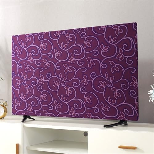 Hixingo TV Staubschutzhülle, TV Abdeckung Staubschutzhülle TV Abdeckung Schutzhülle Fernseher Fernsehabdeckung TV Schutzhülle - Hängender Desktop Gebogener TV Universal (48inch,Dunkelviolett) von Hixingo