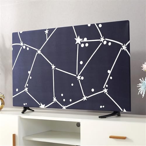 Hixingo TV Staubschutzhülle, TV Abdeckung Staubschutzhülle TV Abdeckung Schutzhülle Fernseher Fernsehabdeckung TV Schutzhülle - Hängender Desktop Gebogener TV Universal (70inch,Stern) von Hixingo