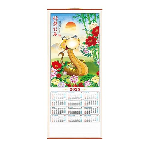 2025 Year Of The Snake Calendar, Year Of Snake Lunar Calendar, Spring Festival Scroll Calendar, Festival Scroll Calendar, Traditional Chinese Wall Calendar, Easy To Use, Portable for Restaurant School von Hjatirace