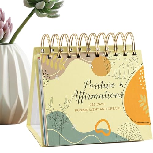 Motivational Desk Calendar, 2025 Desktop Calendar, Daily Affirmation Quotes Calendar, Aesthetic Tabletop Centerpiece, Affirmation Quotes Desktop Calendar, Easy To Use, Portable for Friends Family von Hjatirace