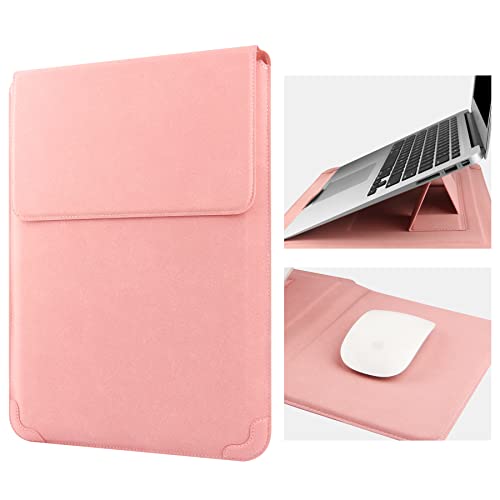 HoYiXi 14 Zoll Laptop Hülle PU Leder Tasche Kompatibel mit New MacBook Pro 14 2021/ASUS Vivobook 14/HP Pavilion X360/Lenovo IdeaPad 14/Dell Lenovo HP ASUS Acer Huawei Matebook 14'' PC, Rosa von HoYiXi