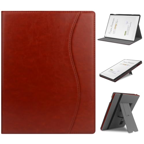 HoYiXi Hülle für 11.8 Zoll Remarkable Paper Pro (2024 veröffentlichtes)-mit stabilem Klappständer und Stifttasche Karten Slot und Handschlaufe,Remarkable Paper Pro 11.8” Case,Auto Sleep/Wake,Brown von HoYiXi