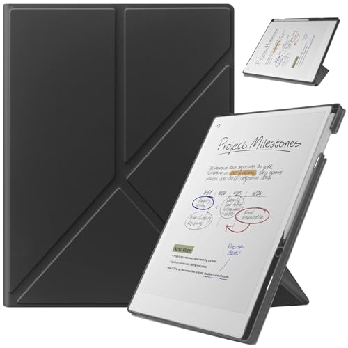 HoYiXi Hülle für Remarkable Paper Pro 11.8” (2024 veröffentlichtes)-mit stabilem Klappständer und Stifttasche,fit Remarkable Paper Tablet with 11.8” Color Display,Auto Sleep/Wake,Schwarz von HoYiXi