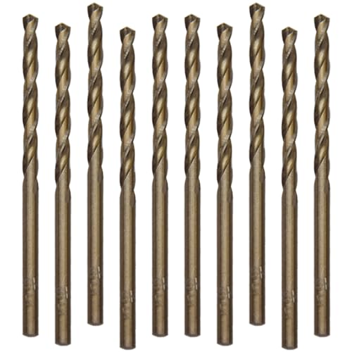 Hocansen 10 Stück HSS Spiralbohrer M35 Cobalt Bohrer Bit Set Kobalt Jobber Bohrer 3mm Metallbohrer für Metall, Edelstahl (3mm/ZT-MH) von Hocansen