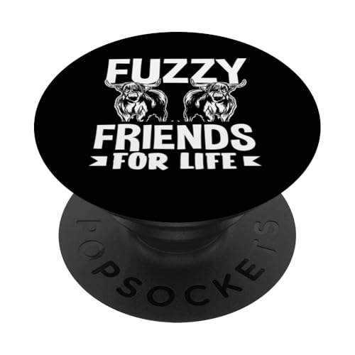 Fuzzy Friends For Life Highland Cow PopSockets mit austauschbarem PopGrip von Hochlandkuh Bauern Züchter Hochlandrind Bekleidung