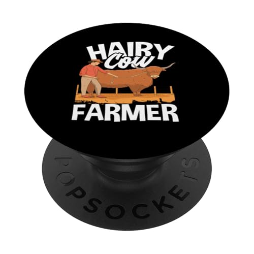 Highland Cow Hairy Cow Farmer PopSockets mit austauschbarem PopGrip von Hochlandkuh Bauern Züchter Hochlandrind Bekleidung