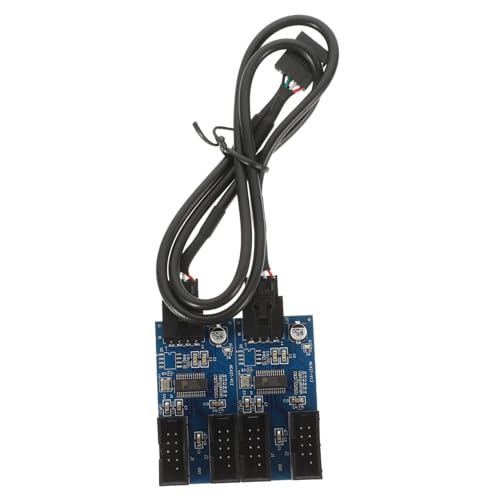 Hoement USB Header Erweiterungs Splitter USB 20 9 Polig 1 Bis 4 Stecker Adapter Für Motherboard Internes Hub Verlängerungskabel von Hoement