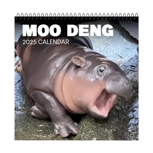 Hippo Calendar 2025 | Niedlicher Hängender Wandkalender | Monatlicher Wandkalender | 12 Monate Hippo Kalender | Lustiger Familienplaner Und Tages-Organizer-Kalender Für Heimdekoration Für Fans von Hogvinnatil