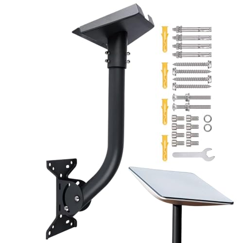 Hogvinnatil Antennenhalterung für Dach, Antennen-Wandhalterung | Metall-Außenhalterung für Wandantenne - Flexible Winkeleinstellung, Starke Tragfähigkeit, Antennenhalterung für Wand, Traufe von Hogvinnatil