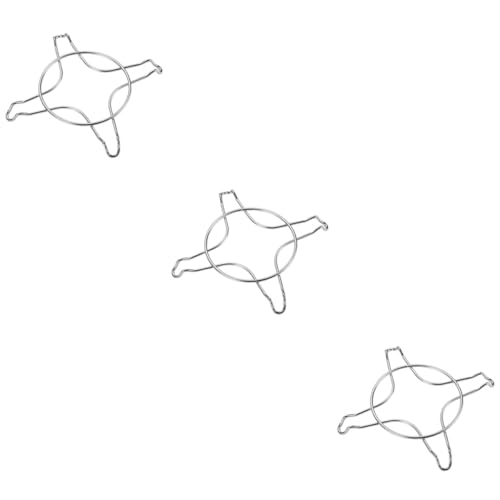 Hohopeti 3 Stk Gasherd Gelber Wasserkocher Unterstützung Herdhalterung Herd Dampfständer Schnellkochtopf Dampfgarer Gasringreduzierer Dampfkochtopf Rutschfester Ofenständer Rostfreier Stahl von Hohopeti