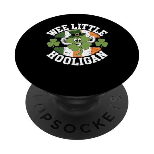 Patrick's Day Wee Little Hooligan Irish Shamrock Funny PopSockets Klebender PopGrip von Holiday 365