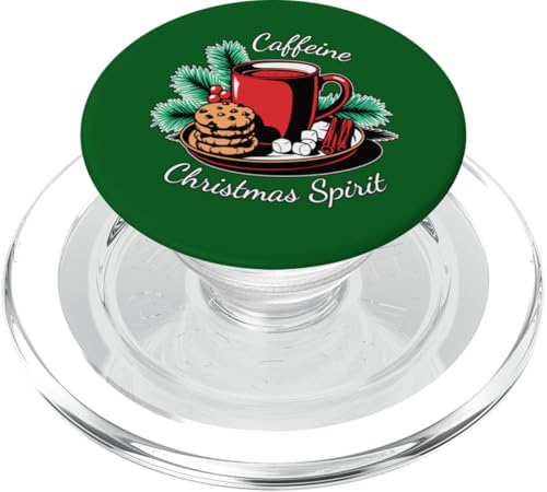 Festive Coffee and Cookie Holiday Coffein Christmas Spirit PopSockets PopGrip für MagSafe von Holiday Cheer Wear.USA