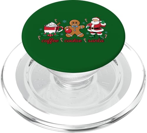 Niedlicher Spaß und festlicher Weihnachtsfeiertag, Kaffee, Keks, Weihnachtsmann PopSockets PopGrip für MagSafe von Holiday Cheer Wear.USA