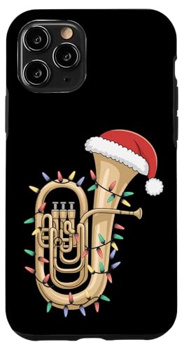 Hülle für iPhone 11 Pro Tuba Weihnachtsbeleuchtung Festlicher Musiker von Holiday Music Vibes