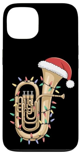 Hülle für iPhone 13 Tuba Weihnachtsbeleuchtung Festlicher Musiker von Holiday Music Vibes