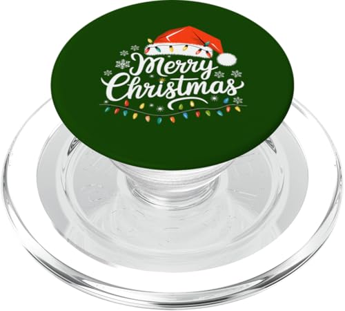 Frohe Weihnachten Lichter Rot Weihnachtsmann Hut Xmas Familie Weihnachten PopSockets PopGrip für MagSafe von Holiday Season Graphic Christmas Shirts