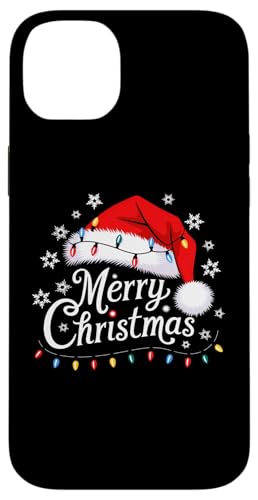 Hülle für iPhone 14 Plus Frohe Weihnachten Lichter Rot Weihnachtsmann Hut Xmas Familie Weihnachten von Holiday Season Graphic Christmas Shirts