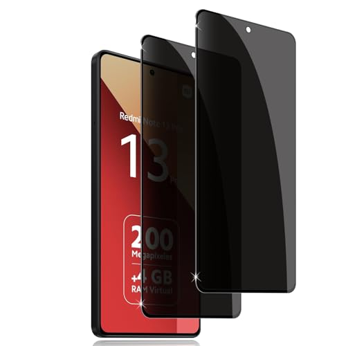 Holilo für Xiaomi Redmi NOTE 13 Pro 4G/Poco M6 Pro 4G Sichtschutz Schutzfolie für Panzerglas,2 Stück Anti-Spy Privacy Sichtschutzfolie schützen Displayschutzfolie Schwarzer Rand Privacy Schutzglas von Holilo