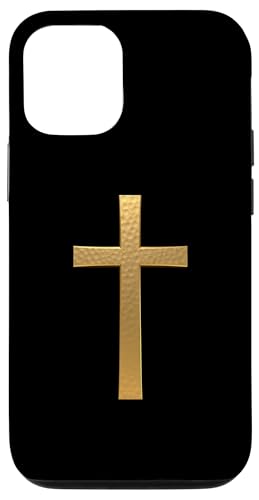 Hülle für iPhone 14 Klassisches goldenes Kreuz Emblem mit zeitlosem Design von Holy Art