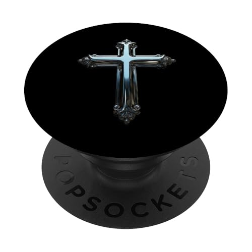 Modernes Kreuz-Design PopSockets mit austauschbarem PopGrip von Holy Art