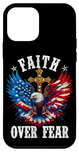 Hülle für iPhone 12 mini USA-Flagge, patriotisches amerikanisches Geschenk, USA, Glaube über Angst, Gebet von Holy Bible Prayer Spiritual Christian Shirts