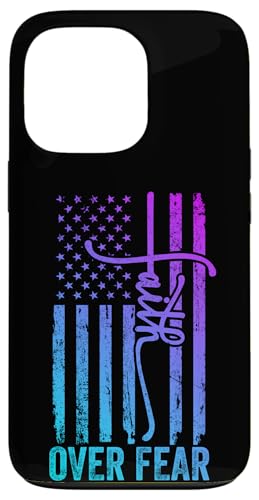 Hülle für iPhone 13 Pro USA-Flagge, patriotisches amerikanisches Geschenk, USA, Glaube über Angst, Gebet von Holy Bible Prayer Spiritual Christian Shirts