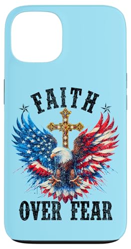 Hülle für iPhone 13 USA-Flagge, patriotisches amerikanisches Geschenk, USA, Glaube über Angst, Gebet von Holy Bible Prayer Spiritual Christian Shirts