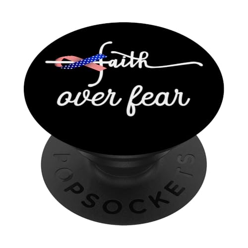 USA-Flagge, patriotisches amerikanisches Geschenk, USA, Glaube über Angst, Gebet PopSockets Klebender PopGrip von Holy Bible Prayer Spiritual Christian Shirts