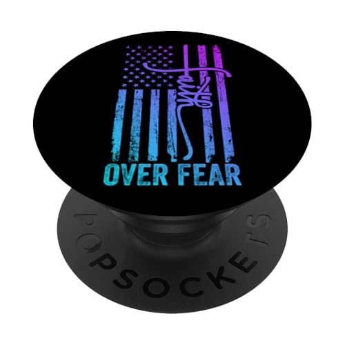 USA-Flagge, patriotisches amerikanisches Geschenk, USA, Glaube über Angst, Gebet PopSockets Klebender PopGrip von Holy Bible Prayer Spiritual Christian Shirts