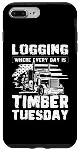 Hülle für iPhone 7 Plus/8 Plus Logging Where Every Day Is Timber Tuesday von Holztransporter Baumstammtransporter Designs