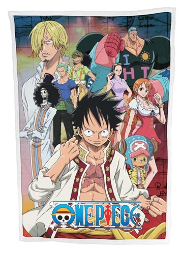 HOMADICT PLAID SHERPA 100X150 CM ONE PIECE LUFFY AND CHARACTERS von Homadict