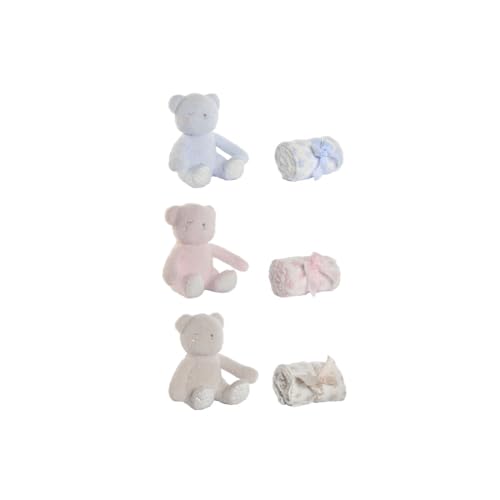 Home ESPRIT Geschenkset für Babys, Blau, Beige, Rosa, Polyester, 3 Stück von Home ESPRIT