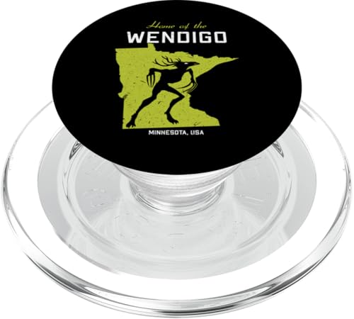 Heimat der Wendigo Minnesota State American Cryptid PopSockets PopGrip für MagSafe von Home State Cryptid Legend Local Cryptid Of America