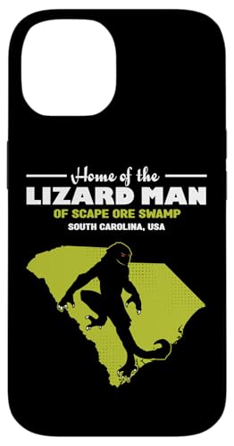 Hülle für iPhone 14 Zuhause von Lizard Man South Carolina State American Cryptid von Home State Cryptid Legend Local Cryptid Of America