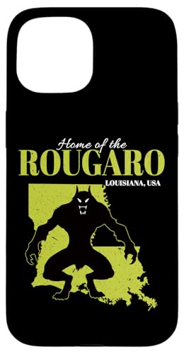 Hülle für iPhone 15 Heimat der Rougaro Louisiana State American Cryptid von Home State Cryptid Legend Local Cryptid Of America