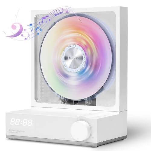 CD Player tragbar CD Player Bluetooth 5.3 RGB Leuchte CD Player klein Unterstützt AUX USB TF Karte Wiedergabe HiFi-Sound Kopfhöreranschluss Type-C für Geschenk KPOP Zuhause von HomeMiYN