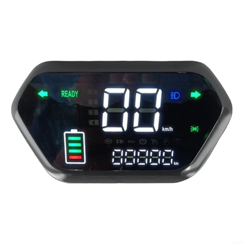 HomeVortex 1PC Display, Motorsteuerpult mit LCD-Display für Elektroroller und für E-Bikes, unterstützt Spannungsbereiche von 48V bis 72V von HomeVortex