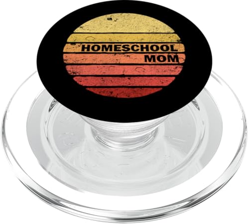 Homeschool Mama Retro Sunset Proud Homeschool Mama PopSockets PopGrip für MagSafe von Homeschooling Homeschool Co.