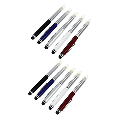 Homoyoyo 10st Kapazitiver Stift Kapazitive Stylus-stifte Telefon Eingabestift Bleistift Multifunktionsstifte Laptop-Eingabestift Touchscreen-stifte Led Gebrauchsstift Plastik Verdreifachen von Homoyoyo